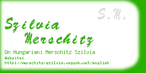 szilvia merschitz business card